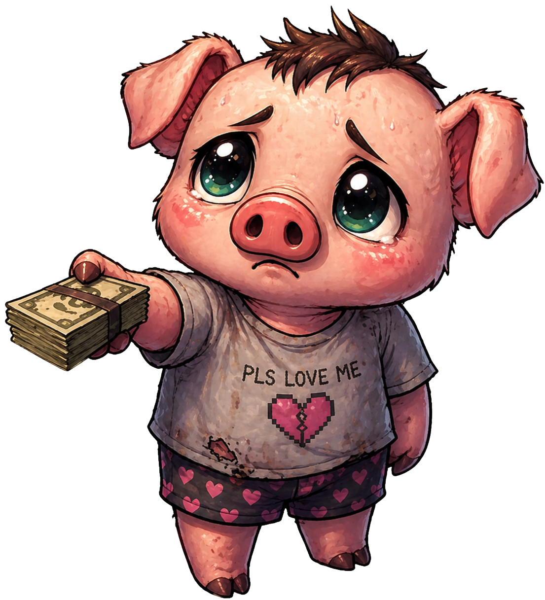 The paypig character in the paypig game
